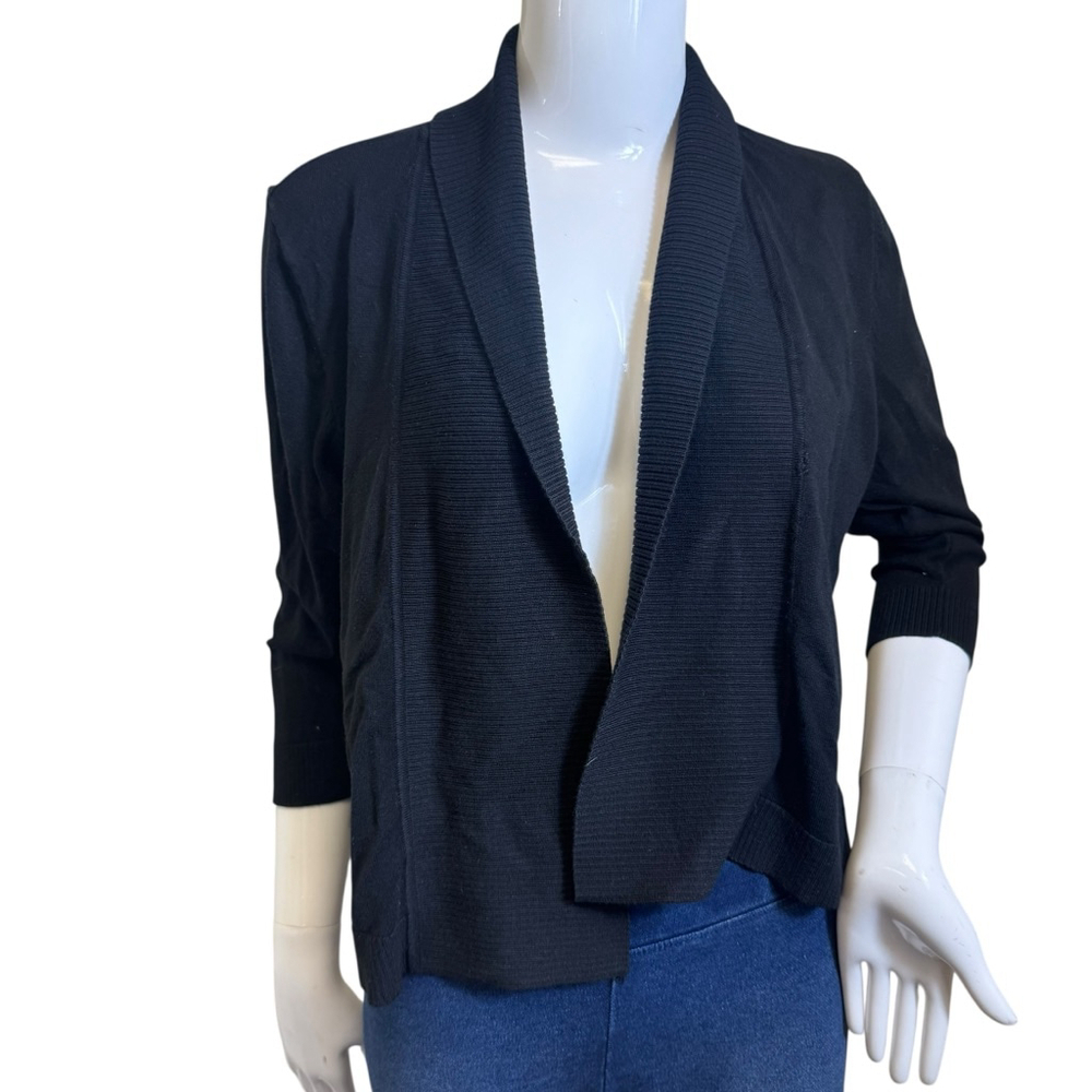 Women's Ellen Tracy Cardigan Size L Black